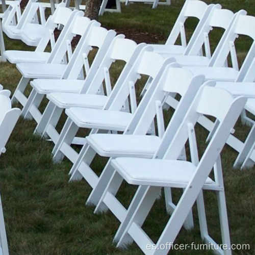 Muebles de jardín silla plegable de plástico de boda moderna